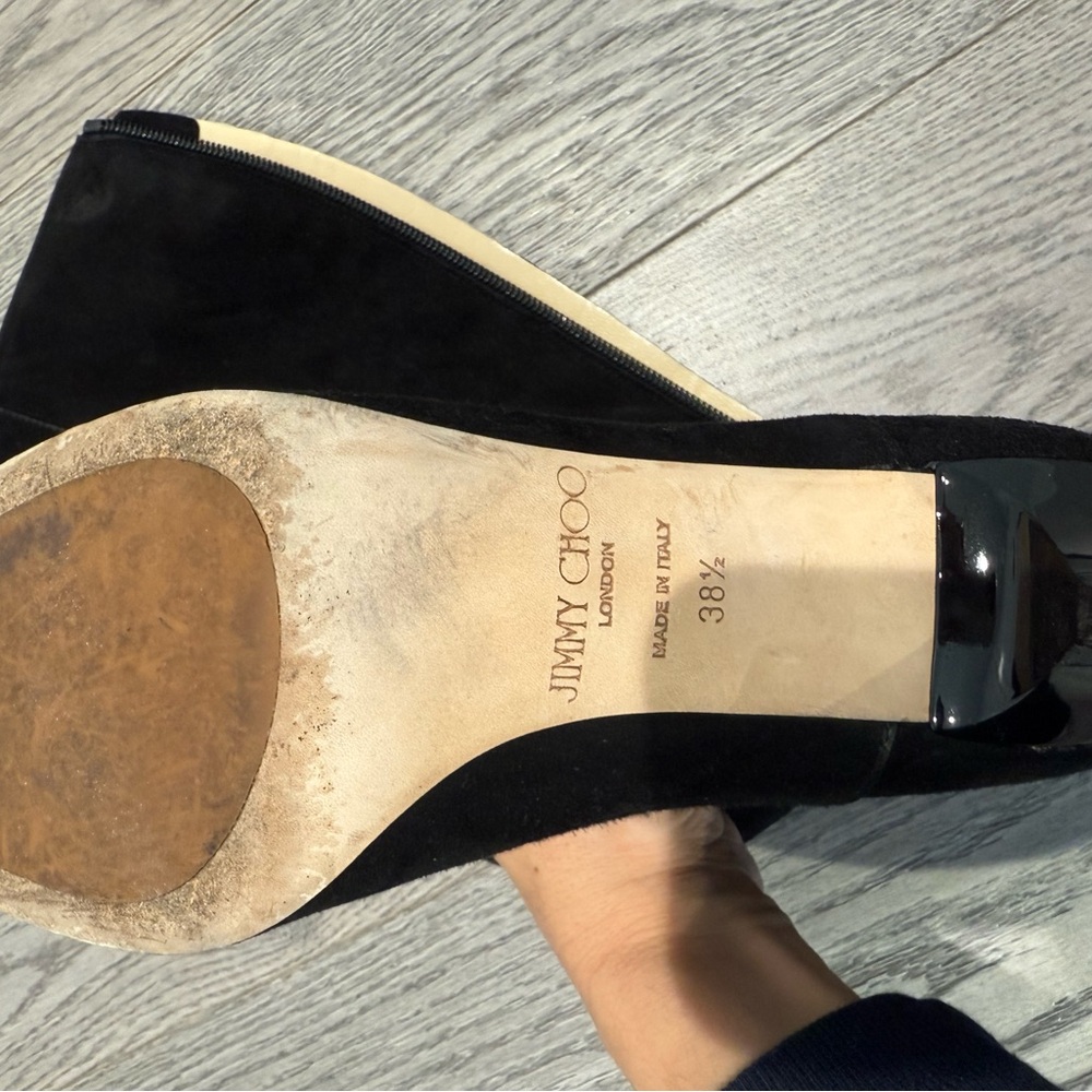 Jimmy Choo Black Stiletto Heeled Boots - Picture 4 of 7